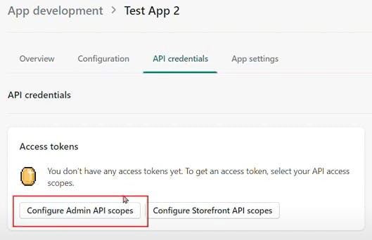 Shopify Admin API Token